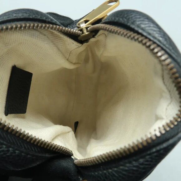GUCCI Print Black Leather Shoulder Bag 801-012125 - Picture 10 of 12